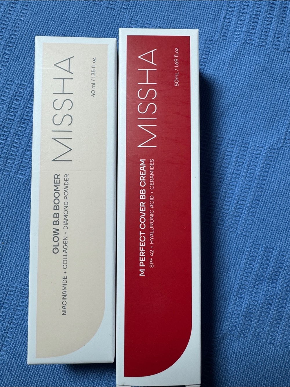 NIB MISSHA M Perfect Cover BB Cream/ Glow BB Boomer Bundle Shade #21 Kbeauty
